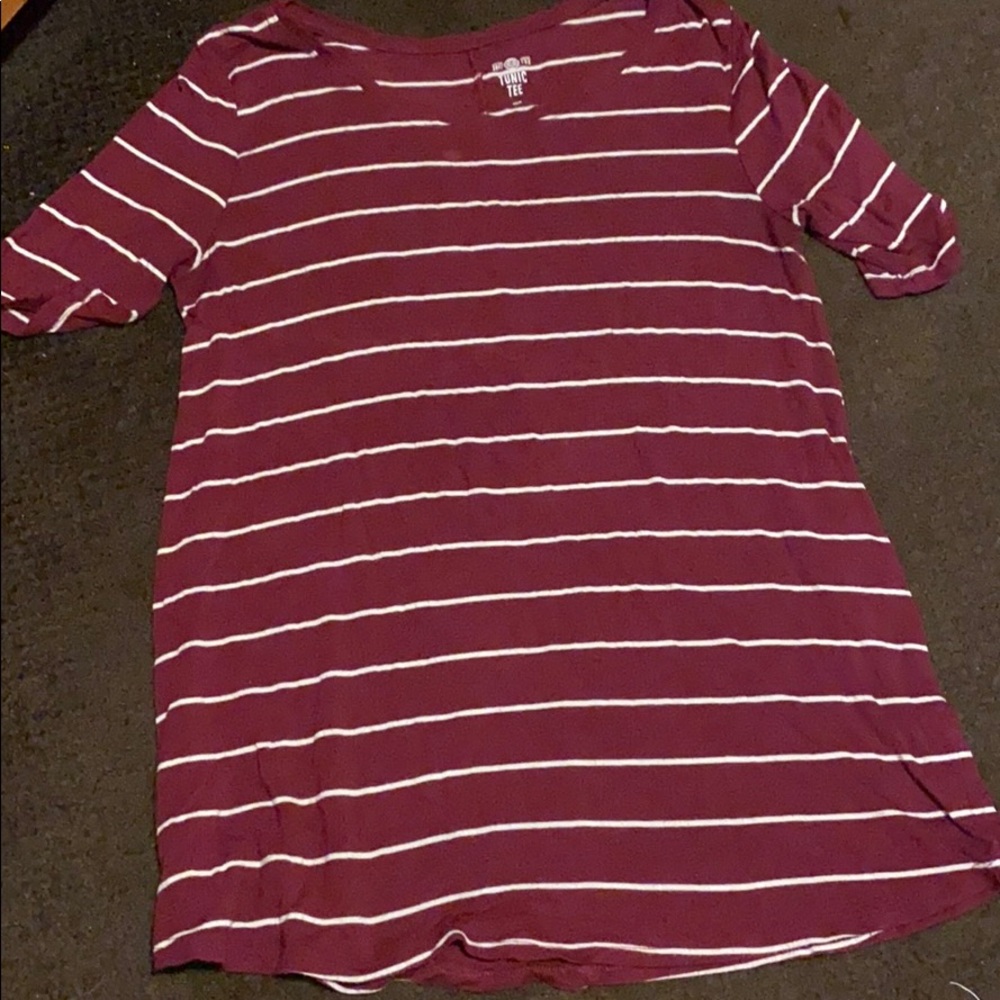 Striped Maroon Tunic